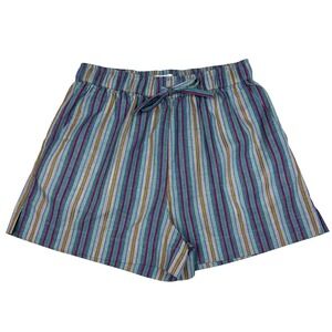 Topshop Striped Shorts Womens US 6‎ Tie Waist Summer Casual Boho Chic Y2K Multi
